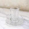 Crystal Tea Cup & Saucer Set – 12 Pieces