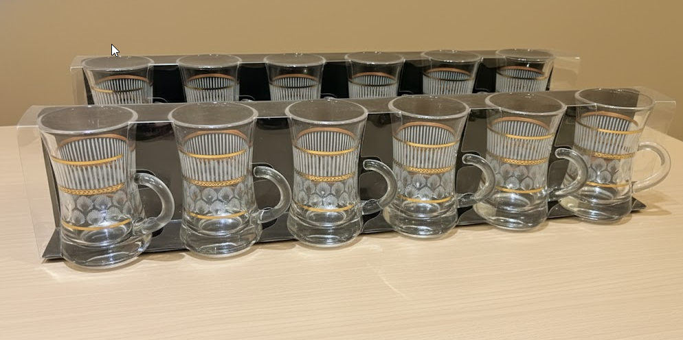 Elegant Glass Tea Cups – Set of 6 - Image 3