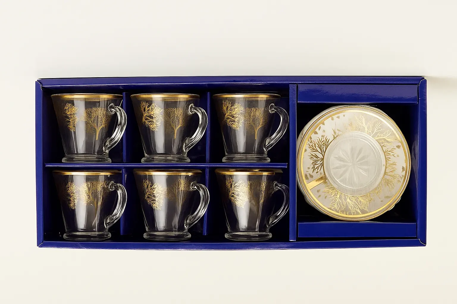 Golden Leaf Luxury Tea Set – 12 pic - Image 2