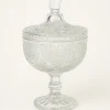 Vintage Crystal Pedestal Candy Dish