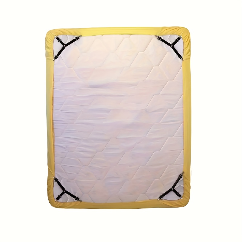 4pcs Adjustable Triangle Bed Sheet Fasteners - Elastic Nylon, Durable, Anti-Slip, Black, for Sofa & Tablecloths - Image 4