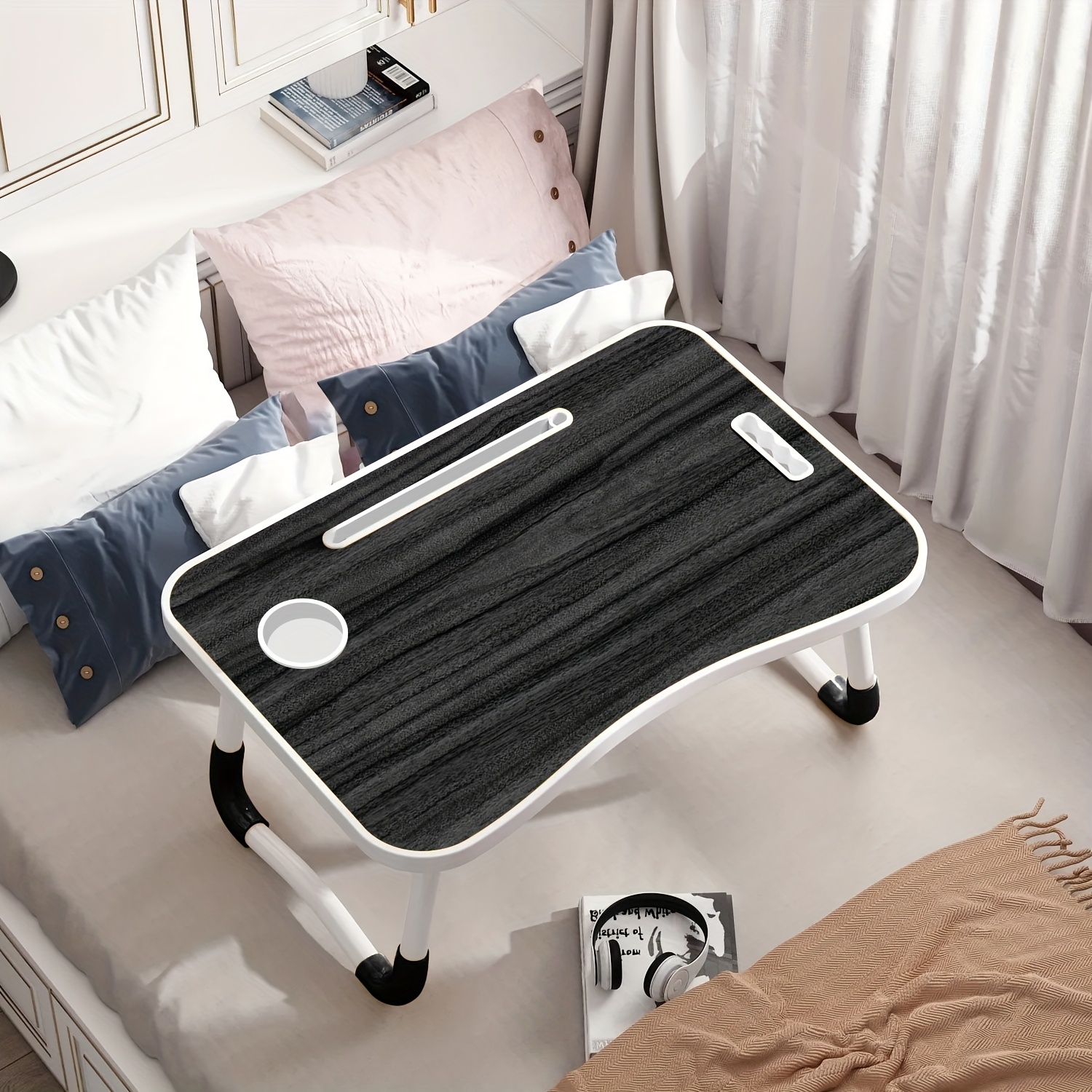 Portable Folding Laptop Desk – Large Bed Table for Study, Work & Reading - Image 10
