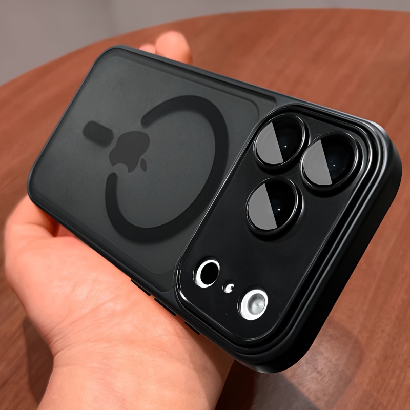 Phone Case - Luxury Magnetic Wireless Charge Phone Case Suitable for Iphone 17 Pro Max Air 16 15 14 13 12 11 Pro Max Plus Matte Translucent Hard Back Armor Shockproof Camera Lens Protection Cover - Image 3