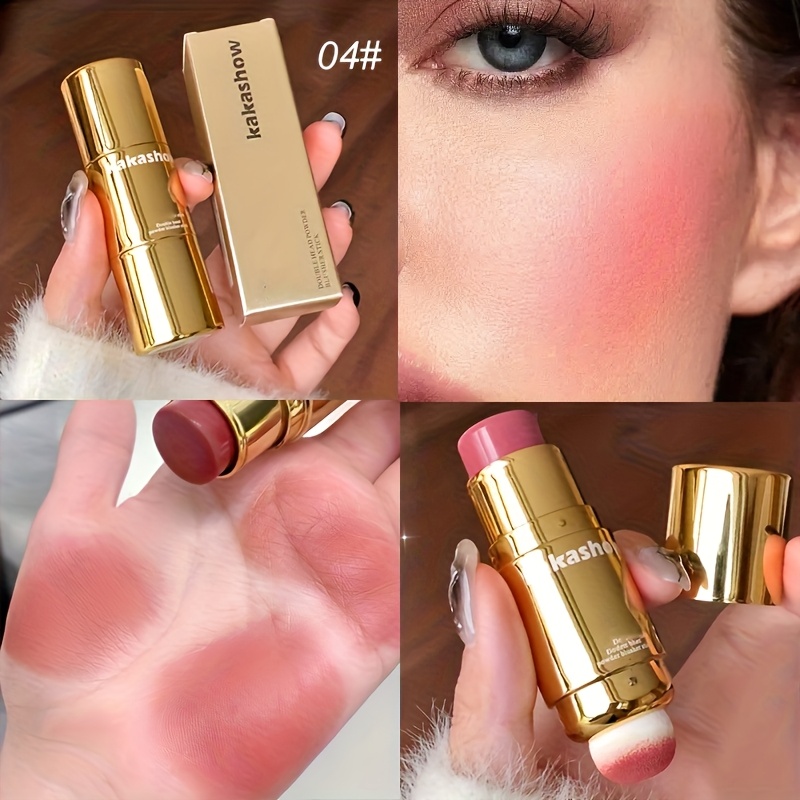 Double Head Comely Powder Blusher Stick Blusher Cream Waterproof and Mist - Image 9
