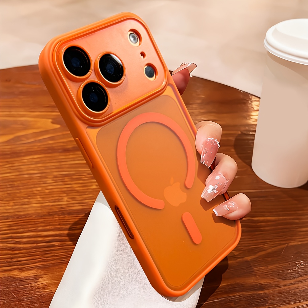 Phone Case - Luxury Magnetic Wireless Charge Phone Case Suitable for Iphone 17 Pro Max Air 16 15 14 13 12 11 Pro Max Plus Matte Translucent Hard Back Armor Shockproof Camera Lens Protection Cover - Image 10