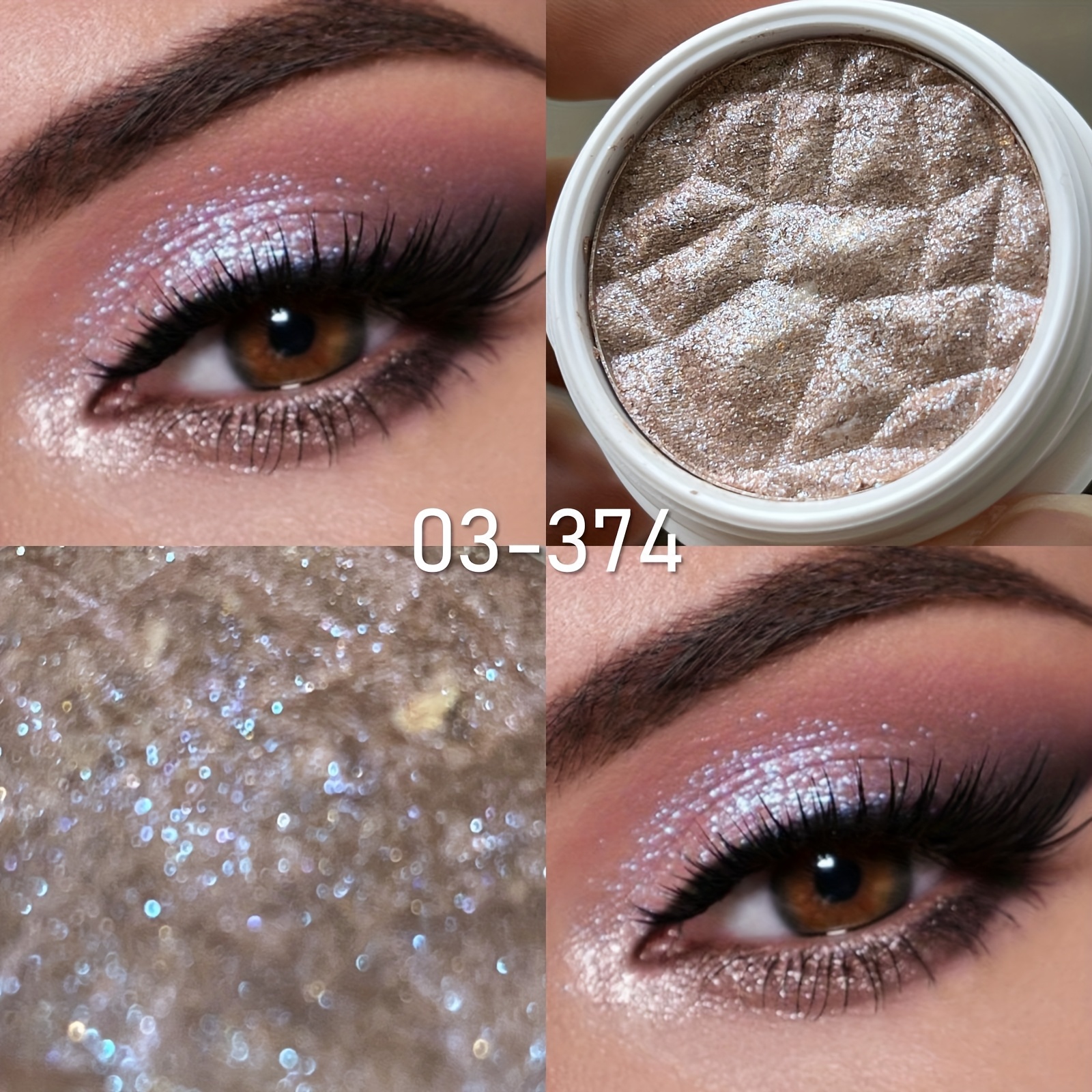 PECOLOV Comely Single-Shade Highlighter Shadow – Easy, Sparkling Finish - Image 3