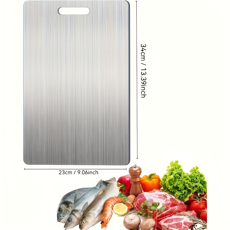 Double-Sided Stainless Steel Cutting Board – Rust-Resistant, Food-Grade for Meat, Fruits & Vegetables - Image 8