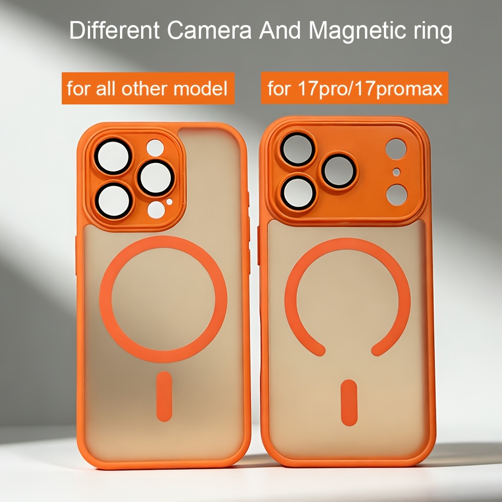 Phone Case - Luxury Magnetic Wireless Charge Phone Case Suitable for Iphone 17 Pro Max Air 16 15 14 13 12 11 Pro Max Plus Matte Translucent Hard Back Armor Shockproof Camera Lens Protection Cover - Image 8