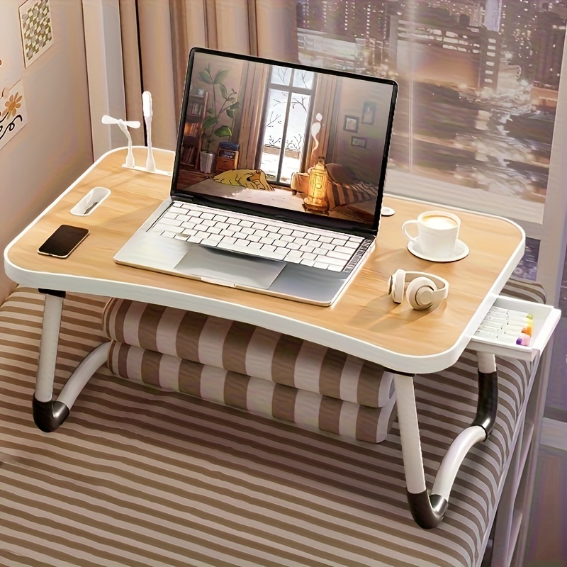 Portable Folding Laptop Desk – Large Bed Table for Study, Work & Reading