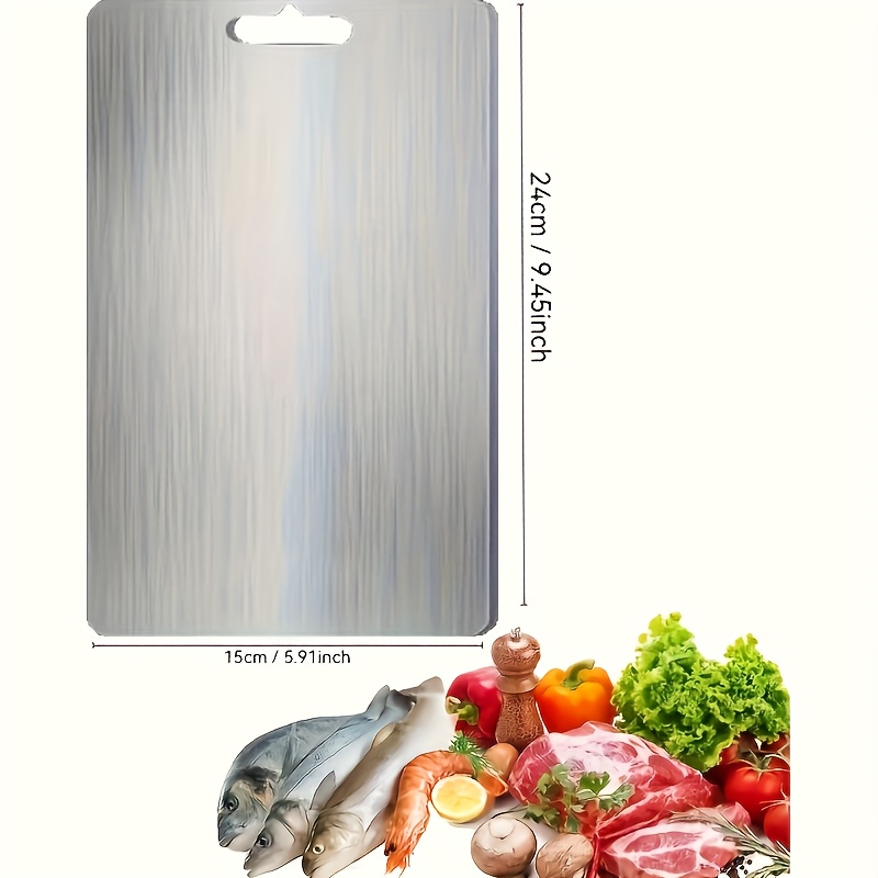 Double-Sided Stainless Steel Cutting Board – Rust-Resistant, Food-Grade for Meat, Fruits & Vegetables - Image 9