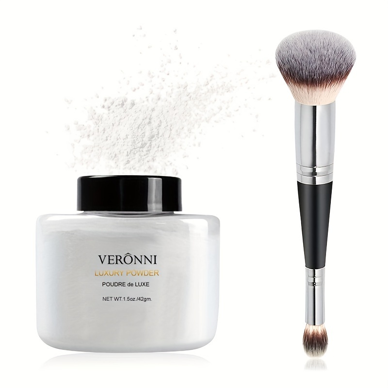 Comely (Banana Loose Powder ) Matte Finishing Long-Lasting Foundation Plus Brush Set - Image 3