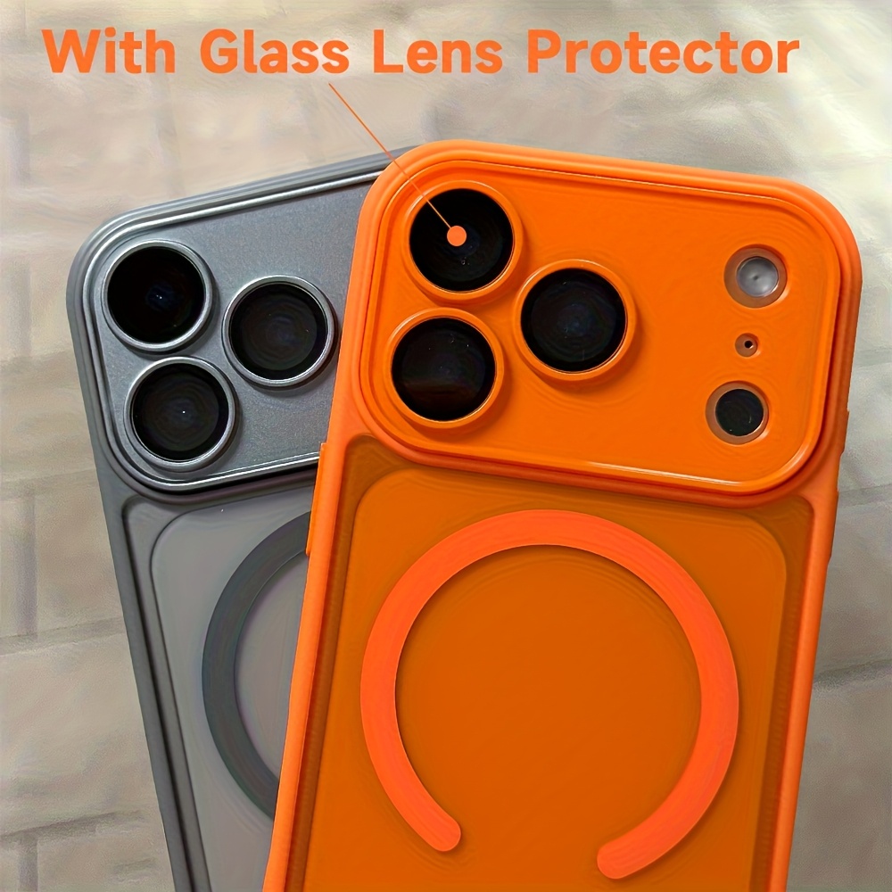 Phone Case - Luxury Magnetic Wireless Charge Phone Case Suitable for Iphone 17 Pro Max Air 16 15 14 13 12 11 Pro Max Plus Matte Translucent Hard Back Armor Shockproof Camera Lens Protection Cover - Image 9