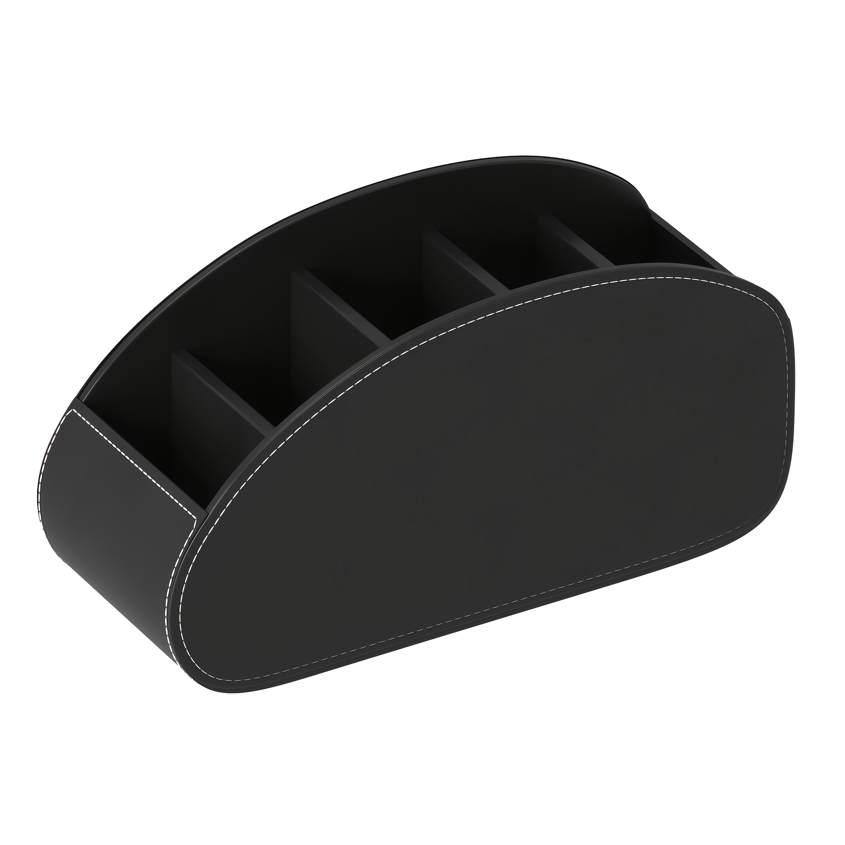 PU Leather Remote Control Holder – 5-Compartment Desktop Organizer for Remotes, Phones & Accessories - Image 8