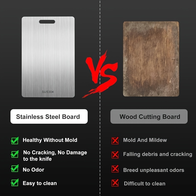 Double-Sided Stainless Steel Cutting Board – Rust-Resistant, Food-Grade for Meat, Fruits & Vegetables - Image 7