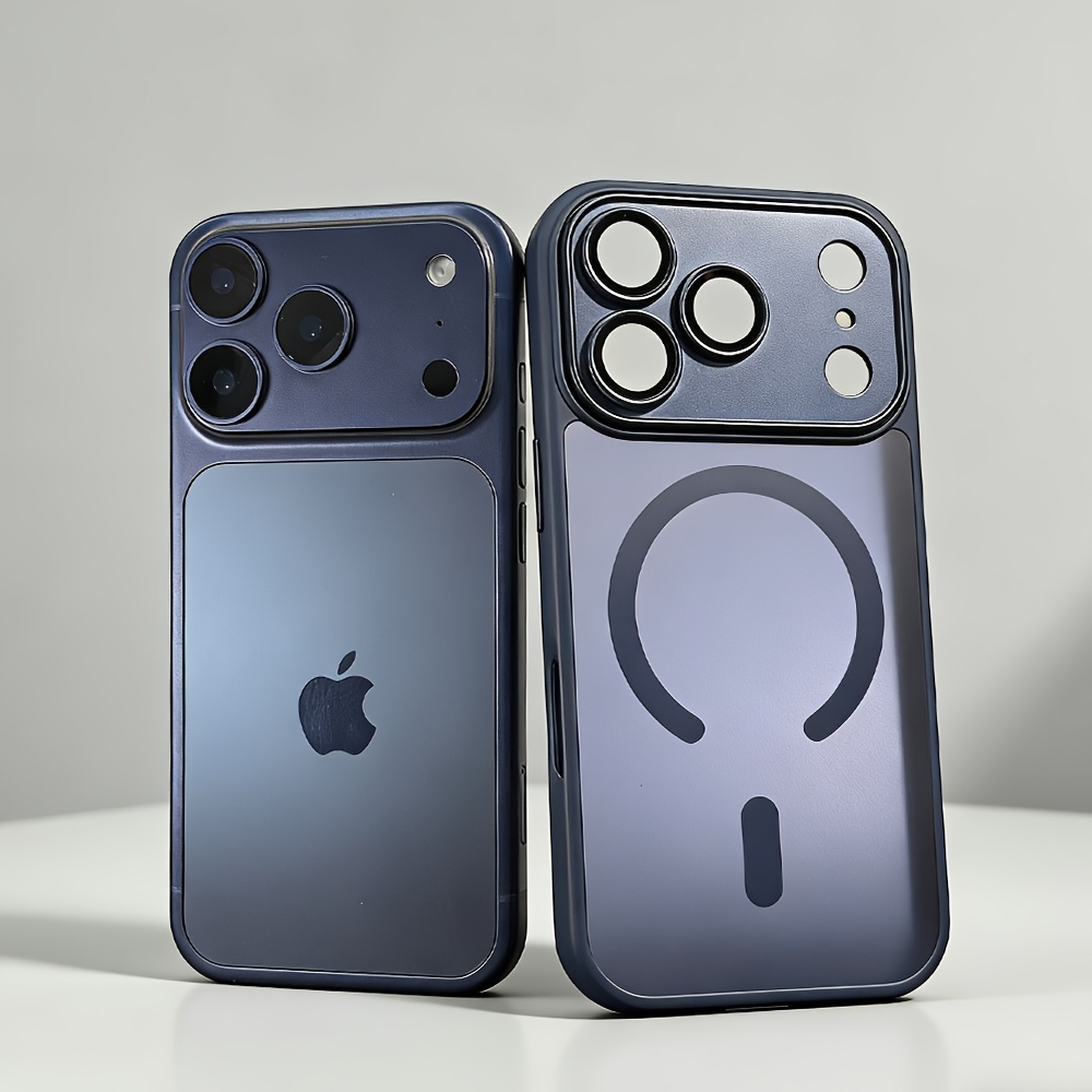 Phone Case - Luxury Magnetic Wireless Charge Phone Case Suitable for Iphone 17 Pro Max Air 16 15 14 13 12 11 Pro Max Plus Matte Translucent Hard Back Armor Shockproof Camera Lens Protection Cover - Image 7
