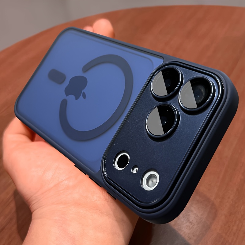 Phone Case - Luxury Magnetic Wireless Charge Phone Case Suitable for Iphone 17 Pro Max Air 16 15 14 13 12 11 Pro Max Plus Matte Translucent Hard Back Armor Shockproof Camera Lens Protection Cover - Image 4