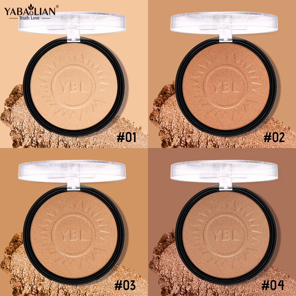 YABAOLIAN/Comely Wheat Pearlescent Powder with Glitter Fantastic Contouring colors Highlighter Finishing Powder - Image 4