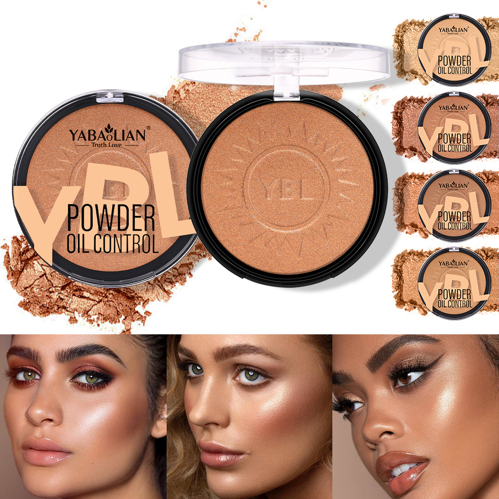 YABAOLIAN/Comely Wheat Pearlescent Powder with Glitter Fantastic Contouring colors Highlighter Finishing Powder