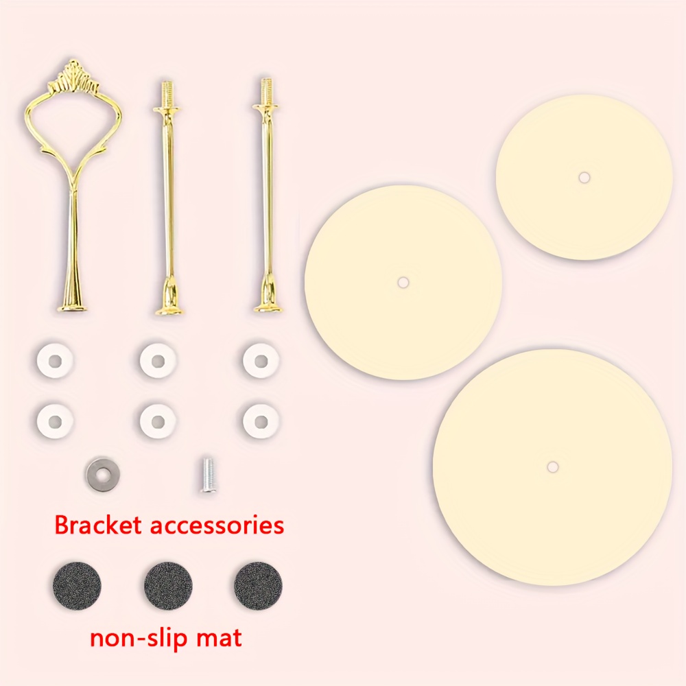 1pc 3- Layered wooden display & serving tray with turkish islamic art patterns - Image 6